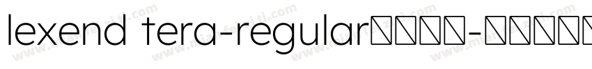 lexend tera-regular字体下载字体转换